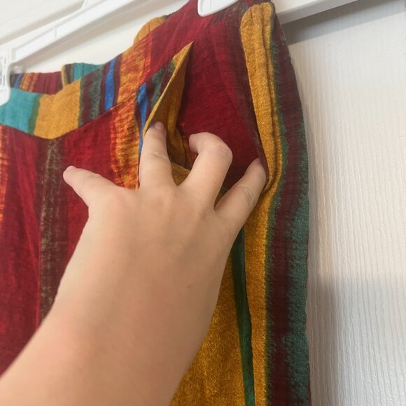 Cider - Striped Elastic Waist Wide Leg W/ Pockets- Womens Size Medium Worn Twice - Picture 2 of 4